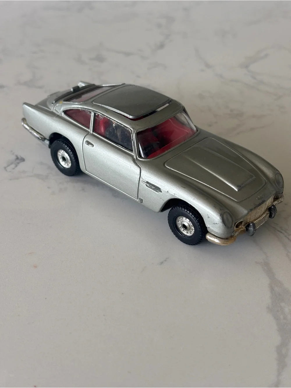 Vintage Corgi Toys die-cast model of the Aston Martin DB5, James Bond 007